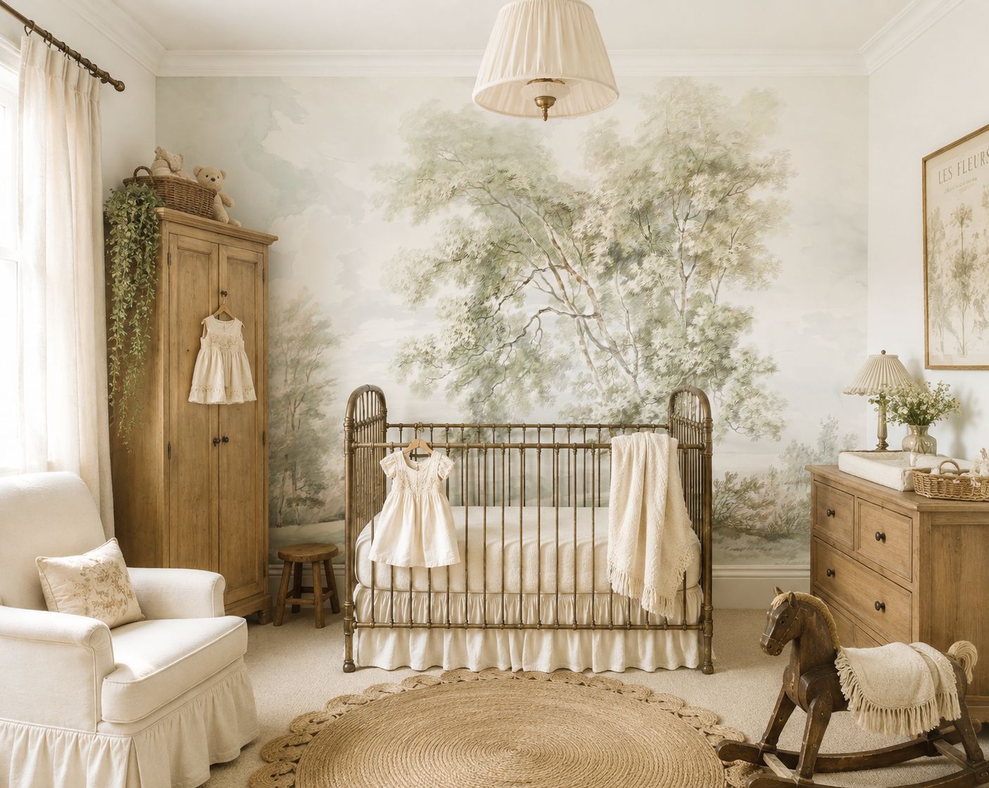 Vintage Countryside Removable Wallpaper Mural (Muted)