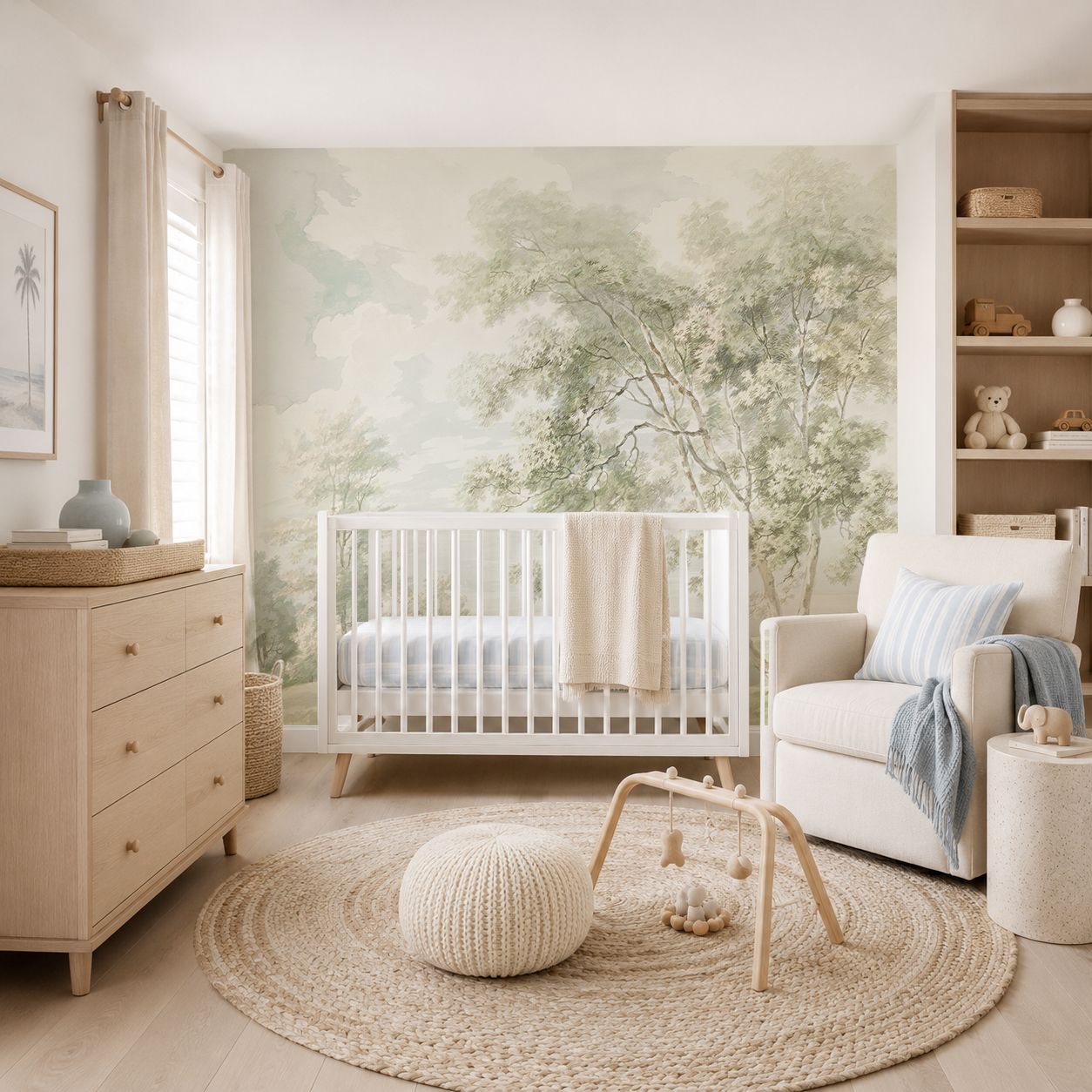Vintage Countryside Removable Wallpaper Mural (Muted)
