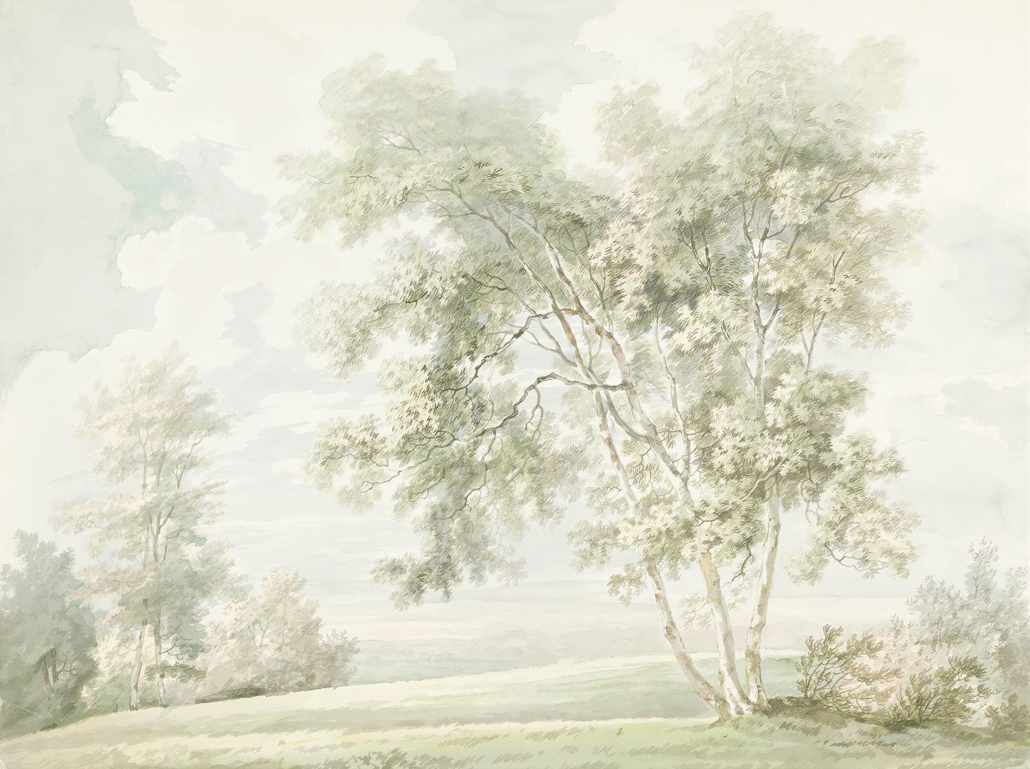 Vintage Countryside Removable Wallpaper Mural (Muted)