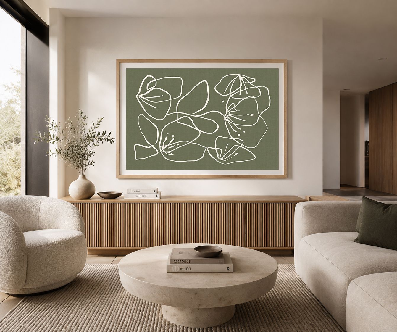 Olive (landscape, with white border)
