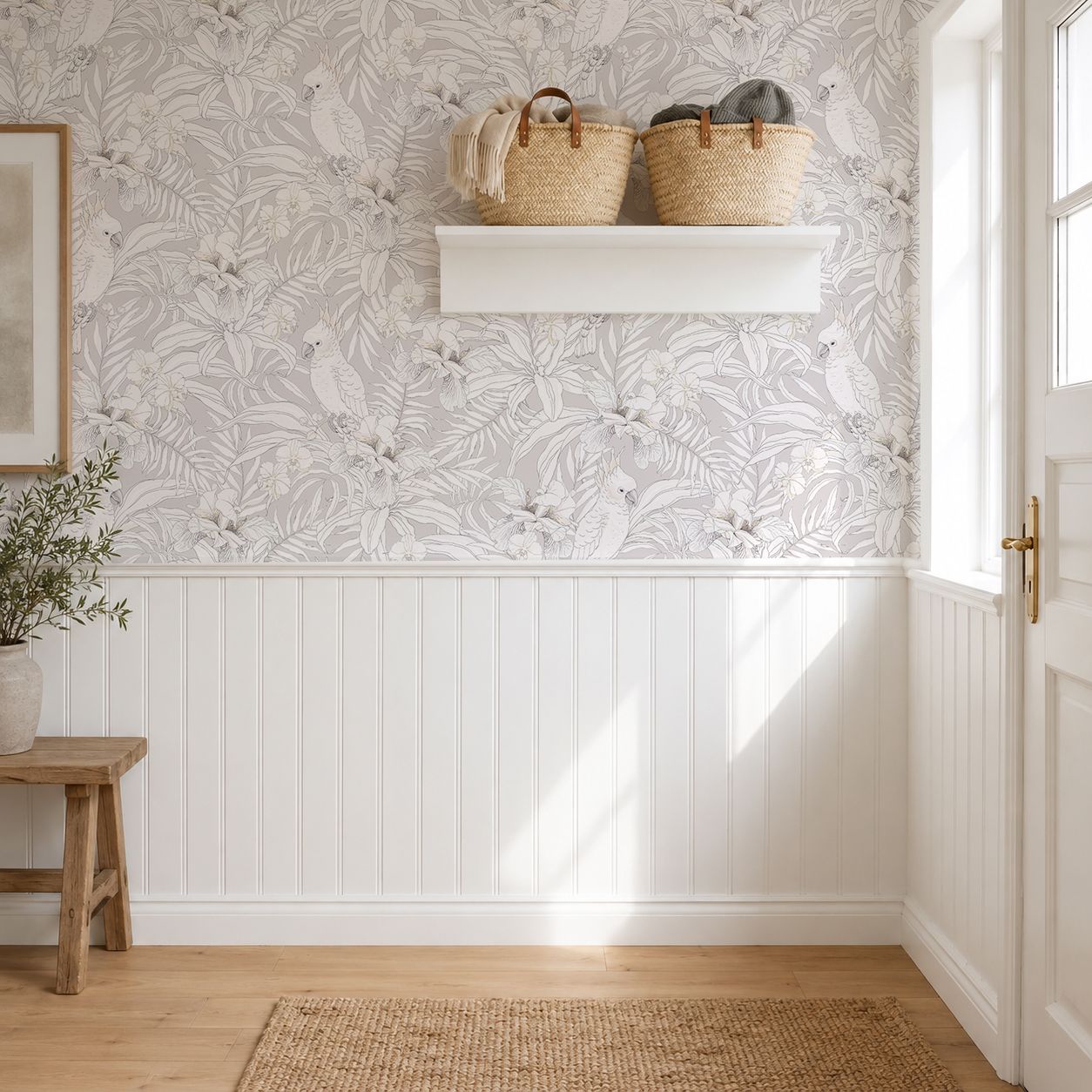 Cockatoo Canopy Removable Wallpaper (Colour options)