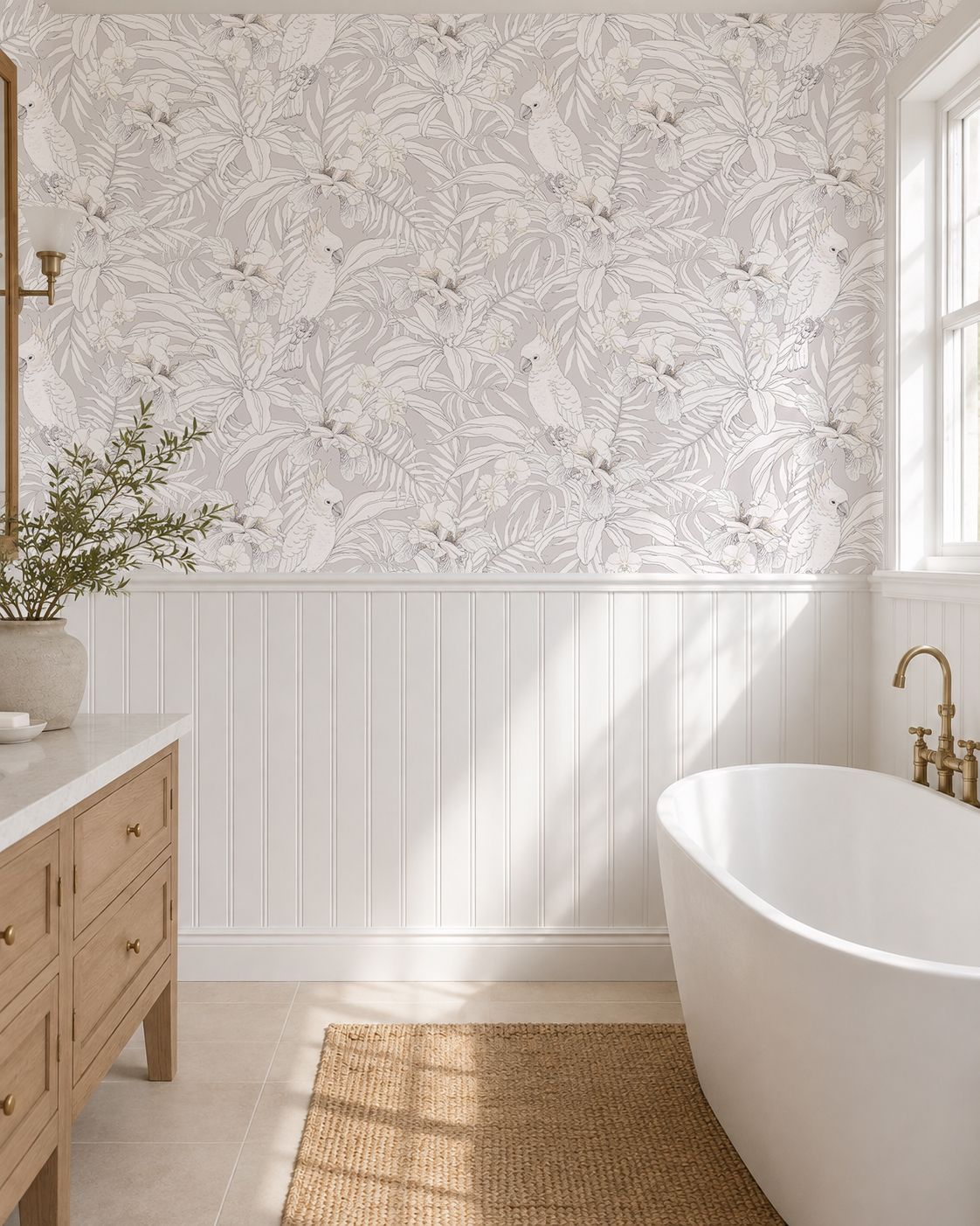 Cockatoo Canopy Removable Wallpaper (Colour options)