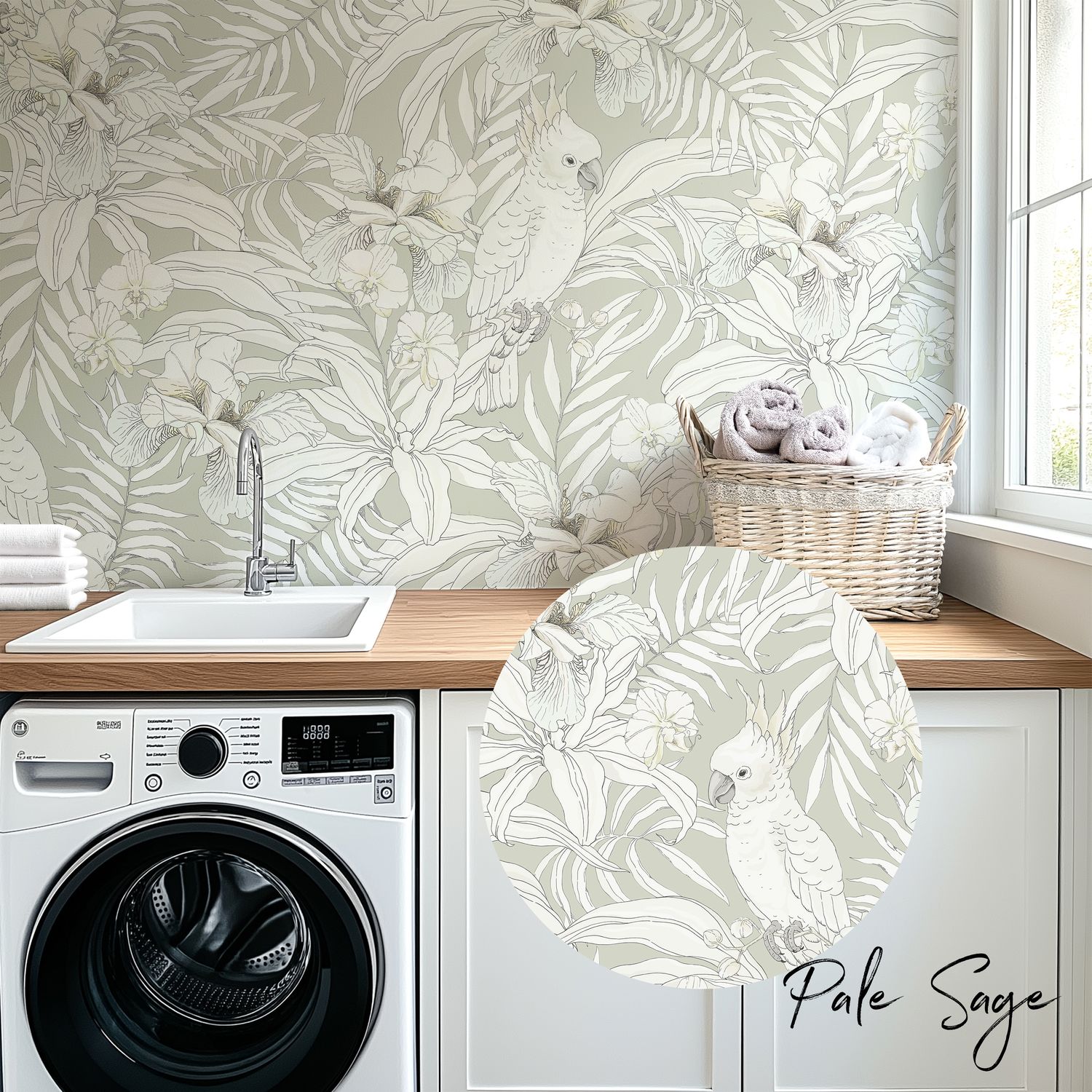 Cockatoo Canopy Removable Wallpaper (Colour options)
