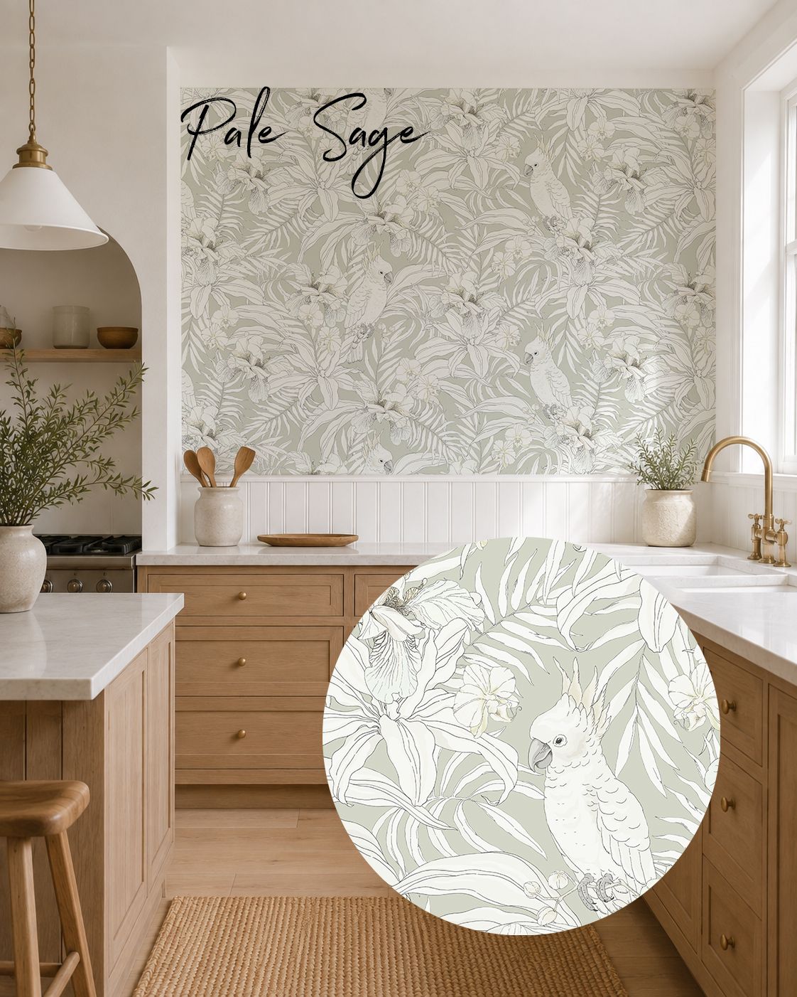 Cockatoo Canopy Removable Wallpaper (Colour options)