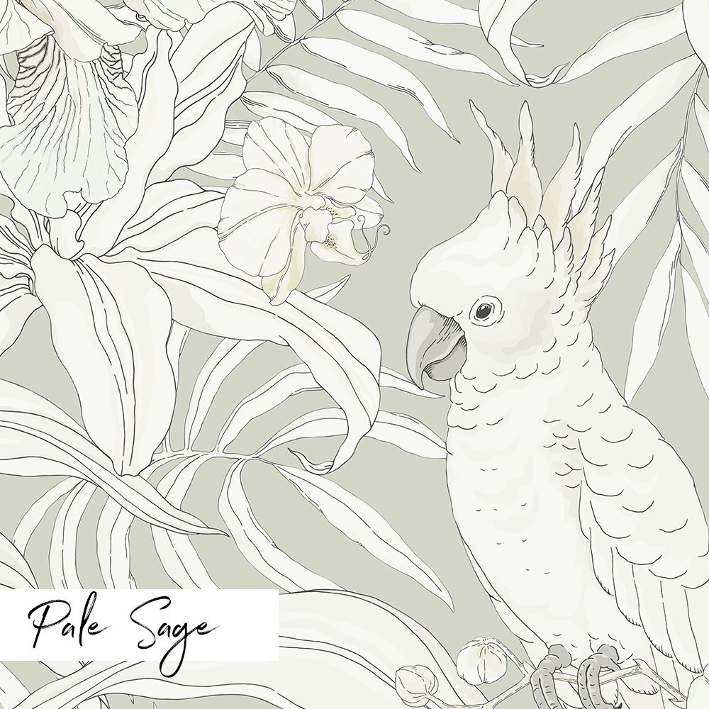 Cockatoo Canopy Removable Wallpaper (Colour options)