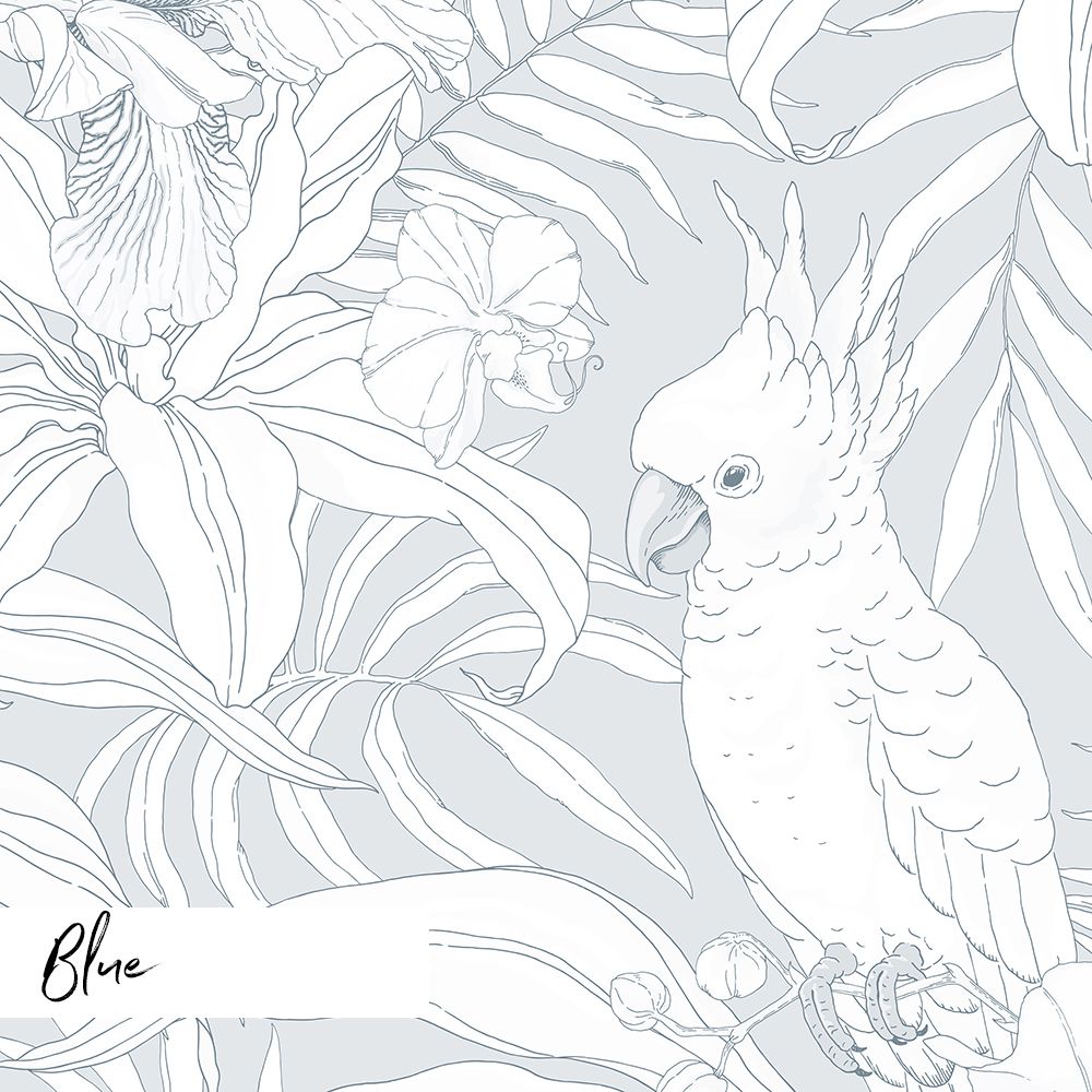 Cockatoo Canopy Removable Wallpaper (Colour options)