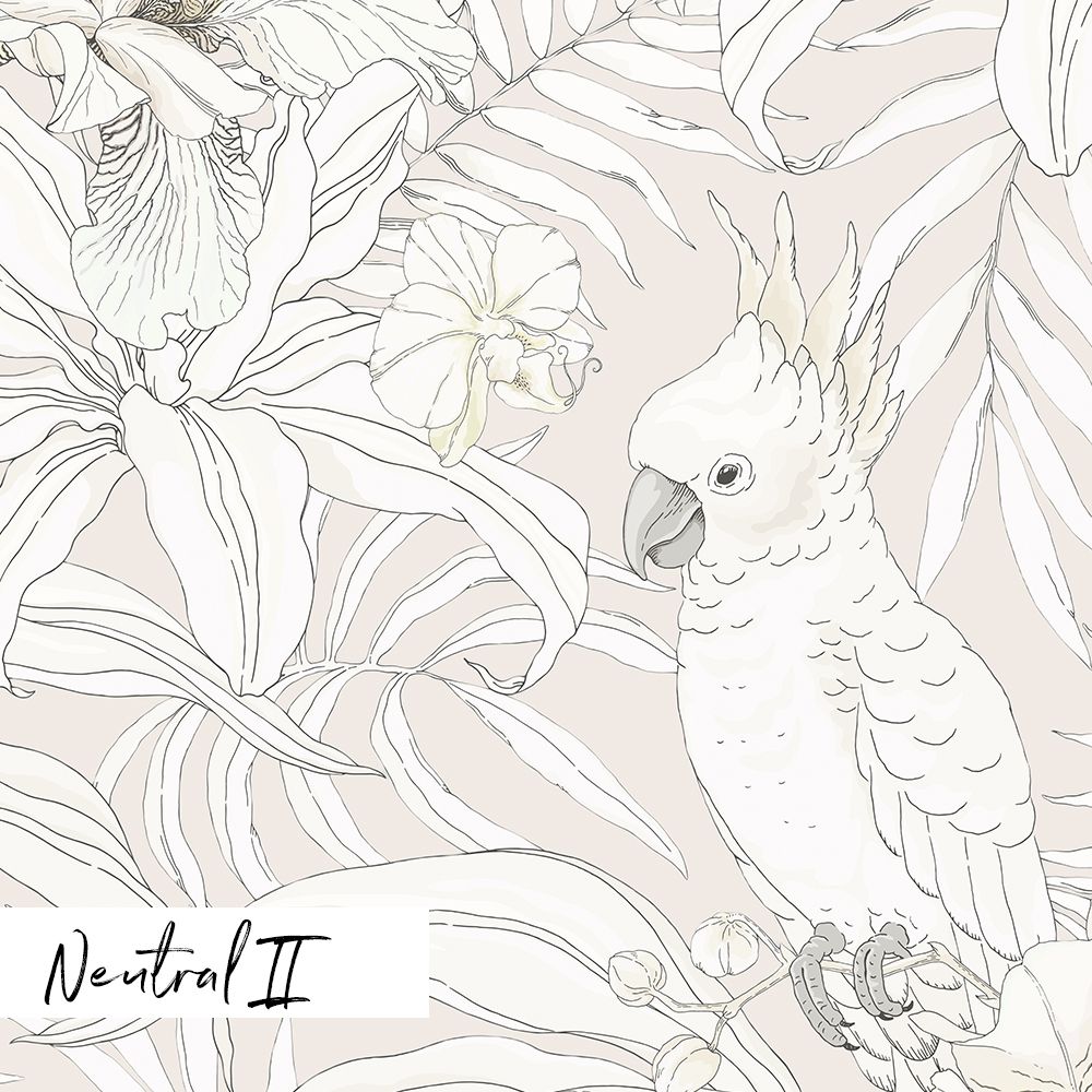 Cockatoo Canopy Removable Wallpaper (Colour options)