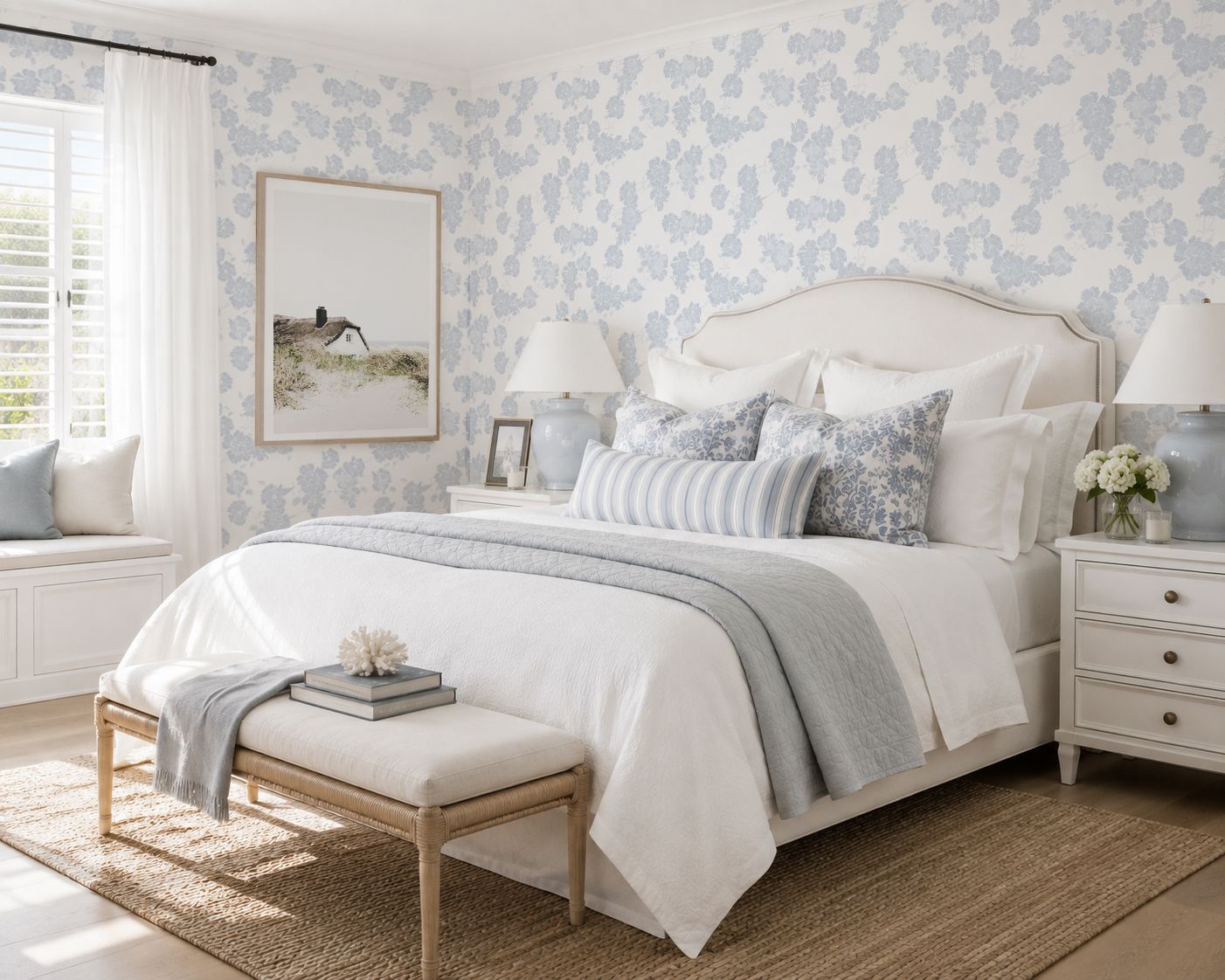 Porcelain Blooms Removable Wallpaper