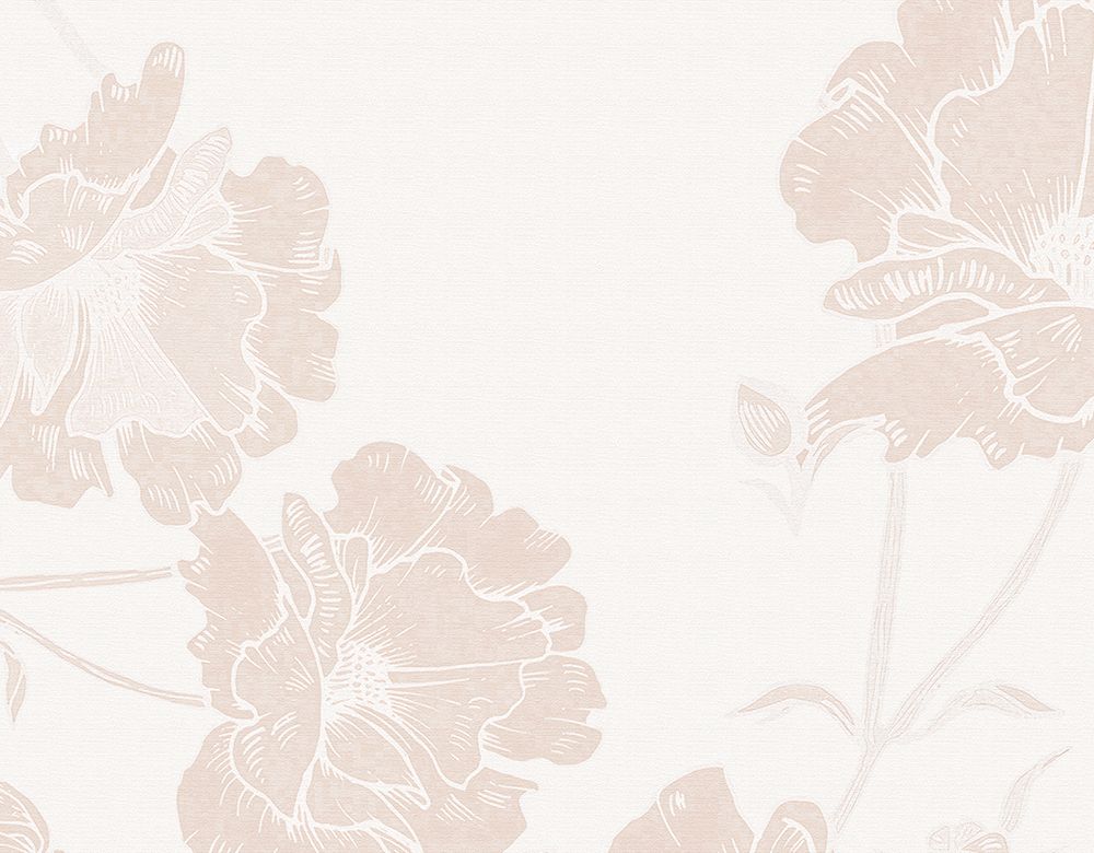 Porcelain Blooms (XL Dusty Rose) Removable Wallpaper