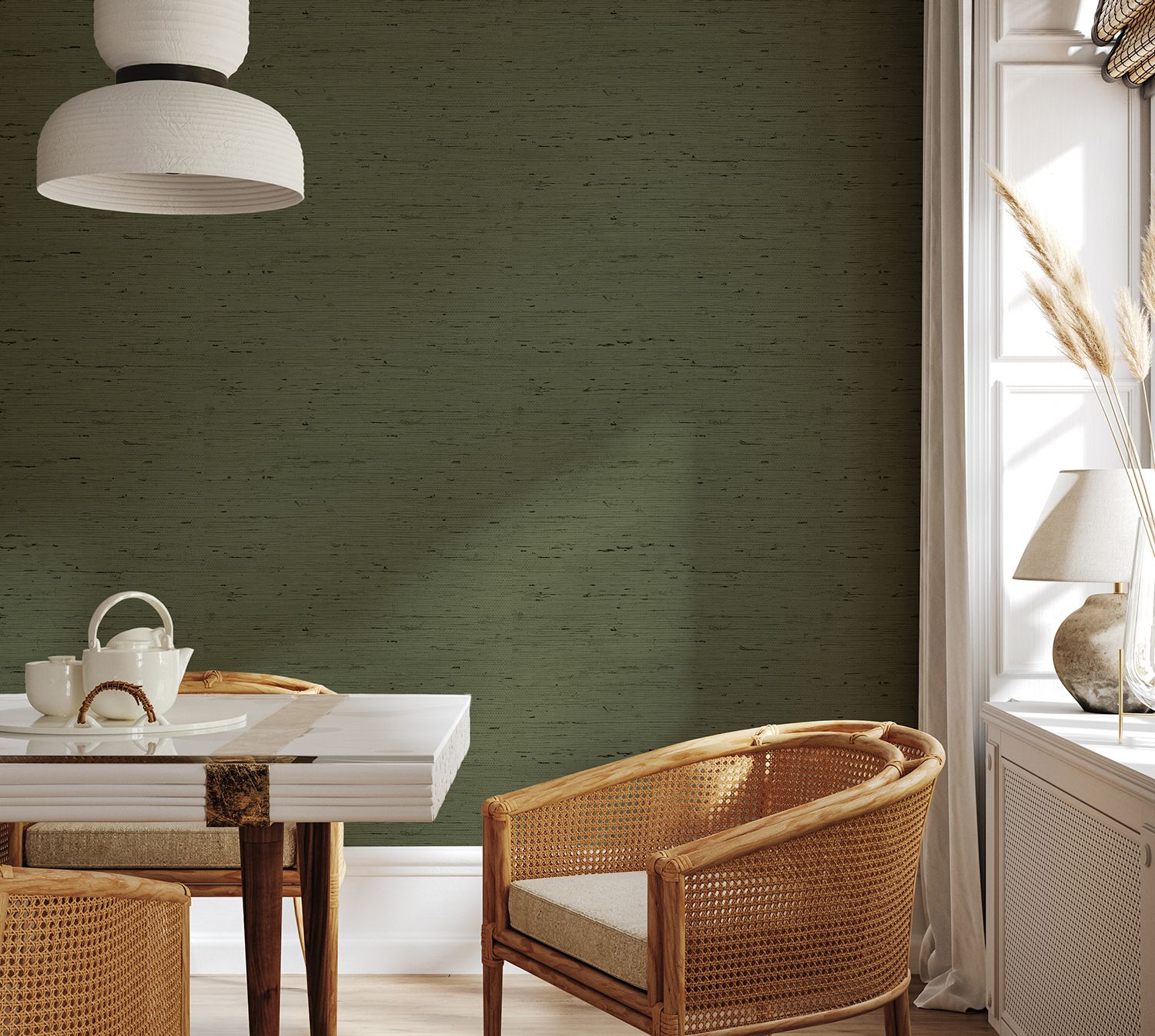Seagrass (Grasscloth Look) Removable Wallpaper - colour options