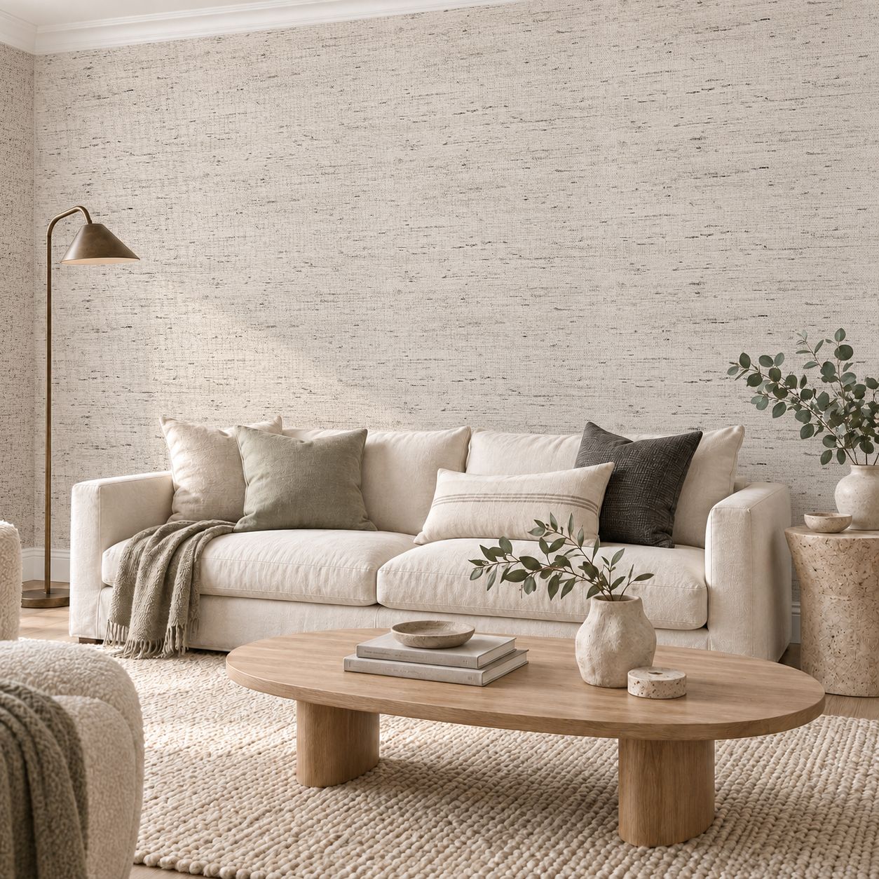 Seagrass (Grasscloth Look) Removable Wallpaper - colour options