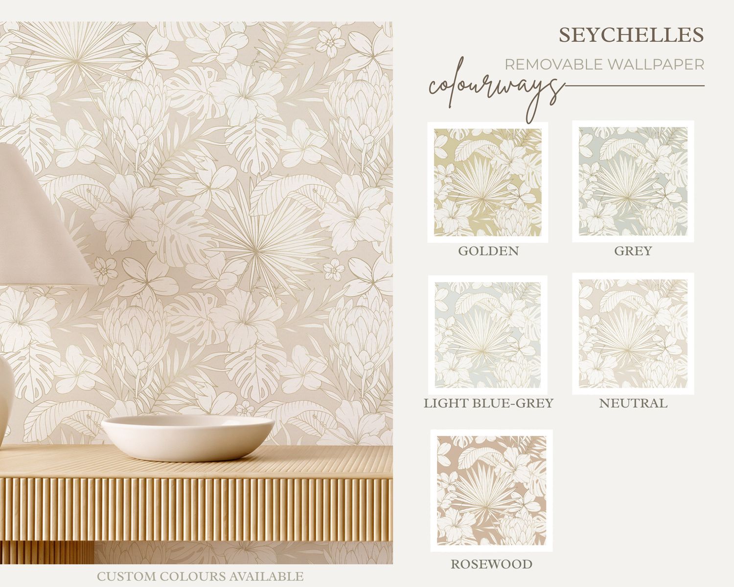 Seychelles Removable Wallpaper (Colour options)