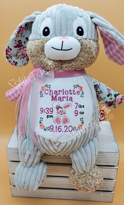 Sensory Dots &amp; Flowers Bunny Huggable