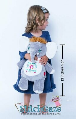 Fuzzy Head Elephant Huggable