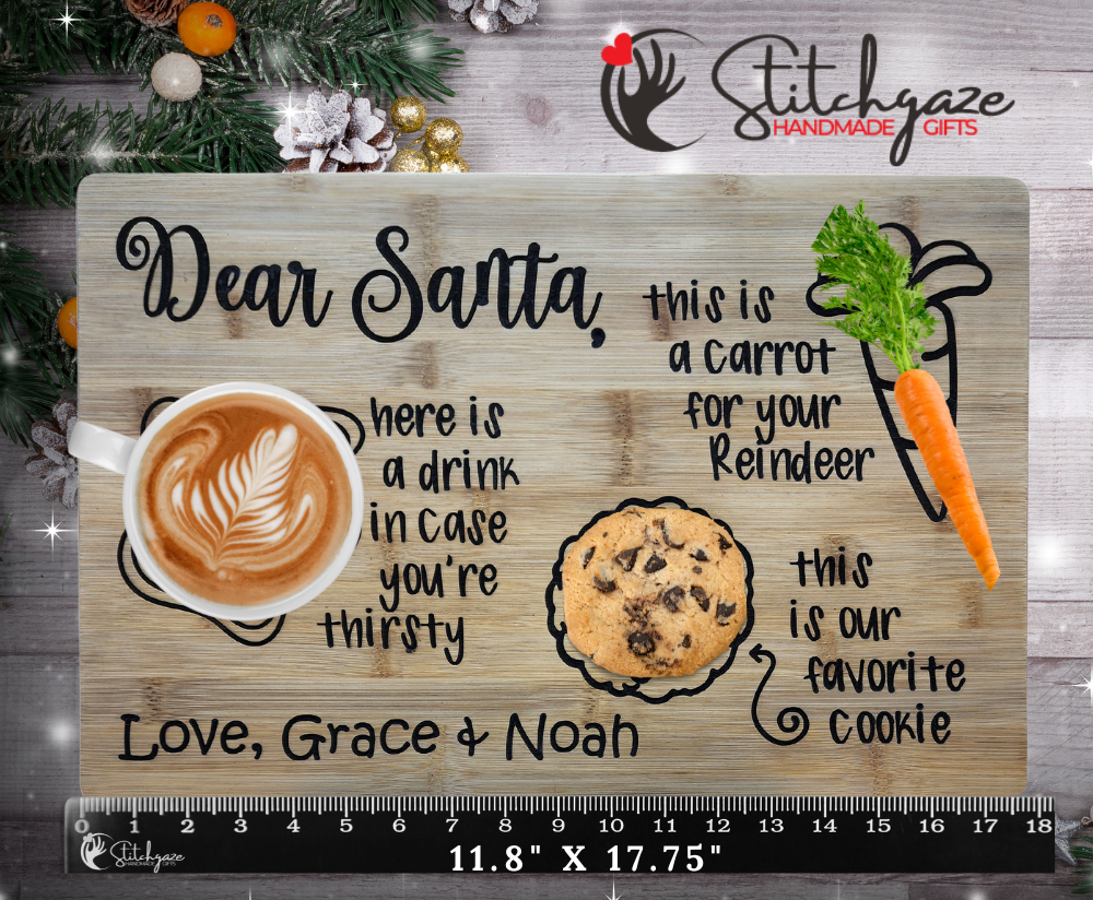 Christmas Santa Milk &amp; Cookie Tray
