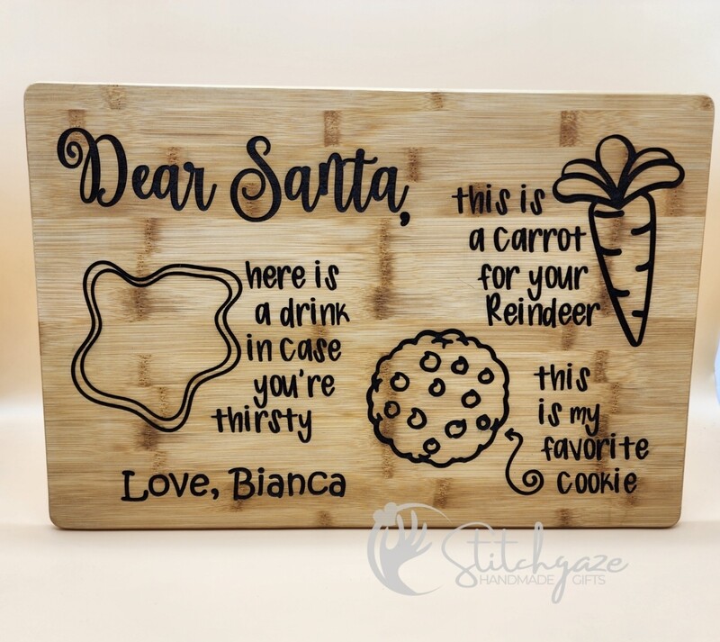 Christmas Santa Milk &amp; Cookie Tray