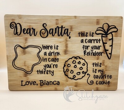 Christmas Santa Milk &amp; Cookie Tray