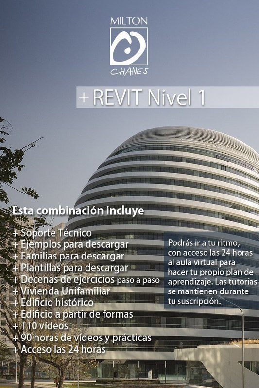 REVIT Nivel 1 (+110 Vídeos) - Vídeo y Prácticas +90 horas)