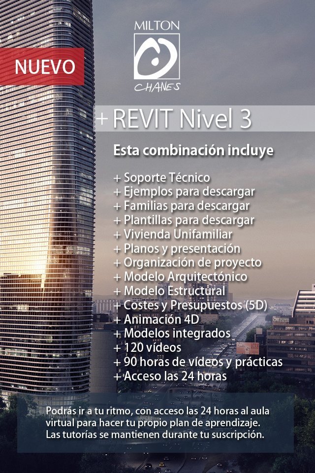 (1 Curso) REVIT Nivel 3 (+120 Vídeos) - Vídeo y Prácticas +90 horas)