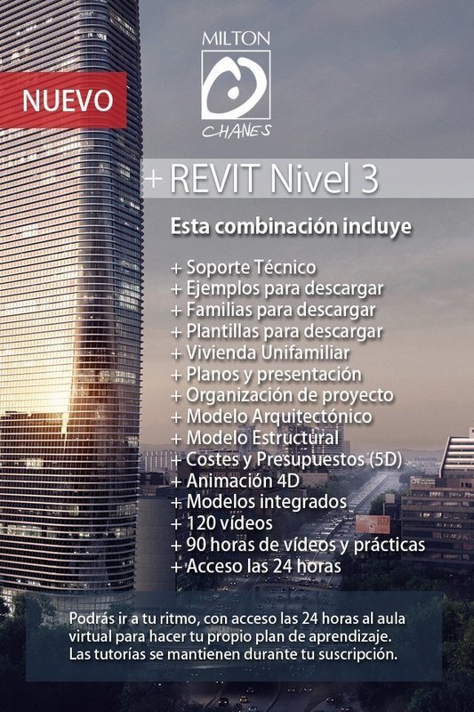 (1 Curso) REVIT Nivel 3 (+120 Vídeos) - Vídeo y Prácticas +90 horas)