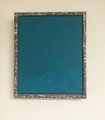 SOLD CUSTOM 'Granite-look' Frame with fitted canvas