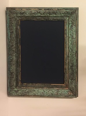 SOLD - CUSTOM Verdigris Antiqued Frame with fitted illustration board