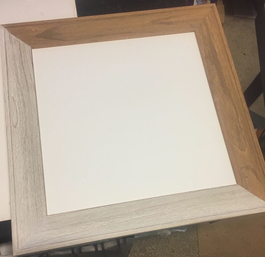 Wide rustic two toned frame