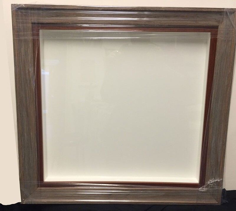 Deep White Box with double timber frame - for collage, 3D objects etc
