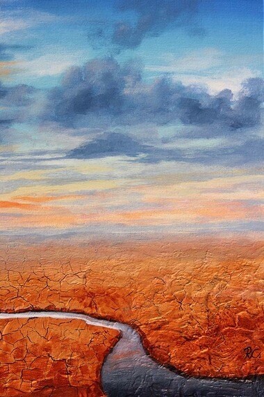 Original Australian landscape painting - 'End of the Drought' - 30x40cm