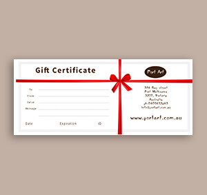 Gift Certificate for Art Tuition - choose from the custom form, next page
