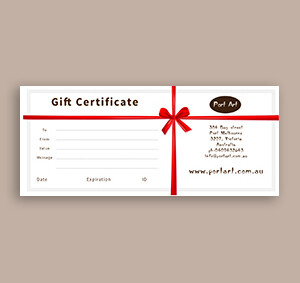 Gift Certificate for Art Tuition - choose from the custom form, next page