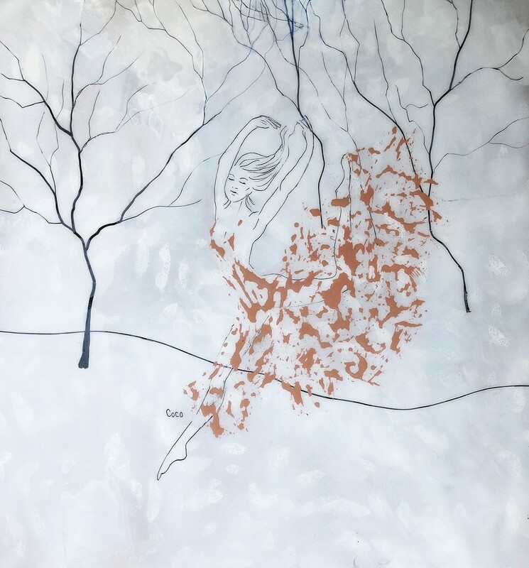Outdoor painting dancer