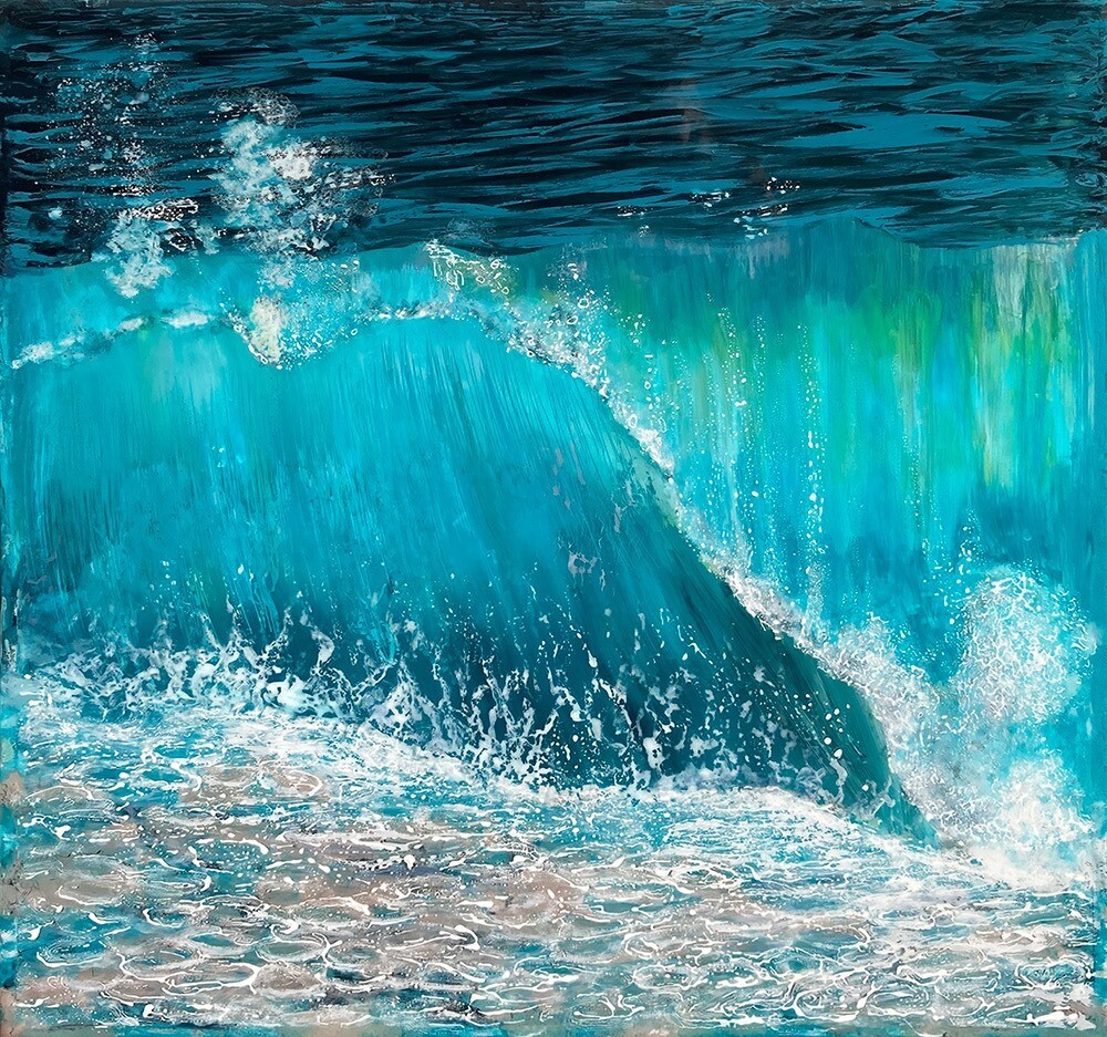 Large original OUTDOOR painting &#39;Fresh &#39; - 120x120 cm , ,Jennifer Webb