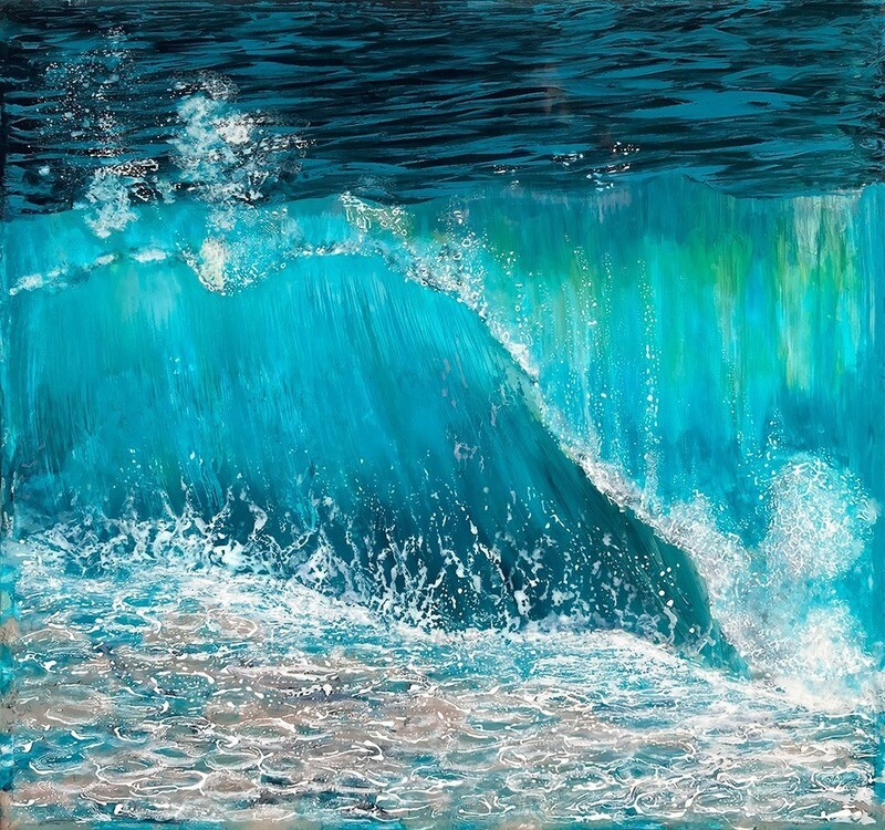 Large original OUTDOOR painting &#39;Fresh &#39; - 120x120 cm , ,Jennifer Webb