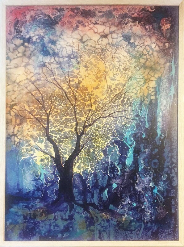 Abstract original painting, 'Tree of Life ii'