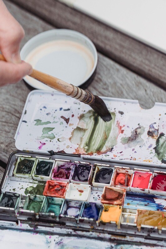 Watercolour Gum Tree painting project