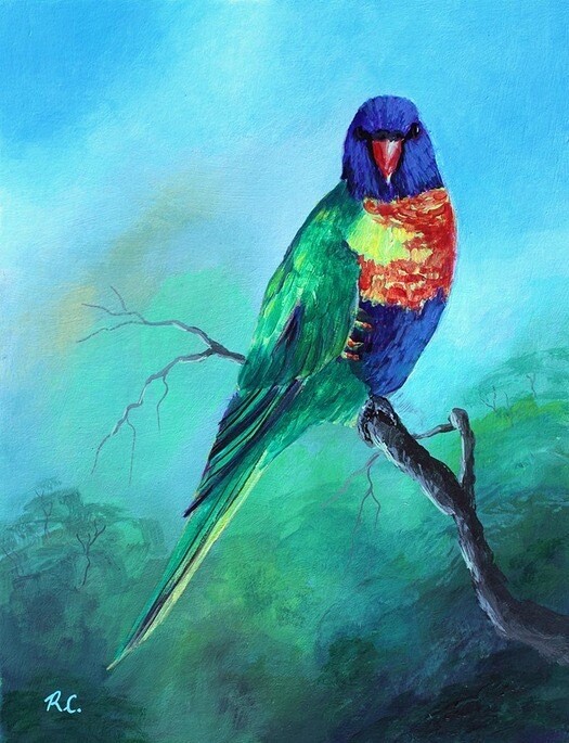 Rainbow Lorikeet painting