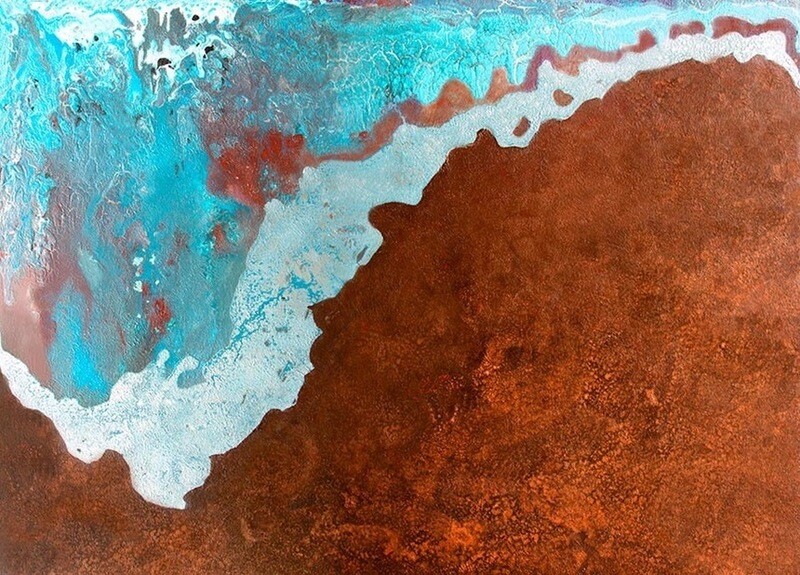 mixed media abstract painting