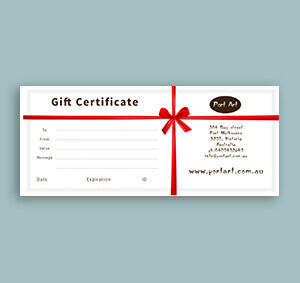 Gift Certificate towards Art Purchase and/or Framing - choose the value from the drop-down menu, from