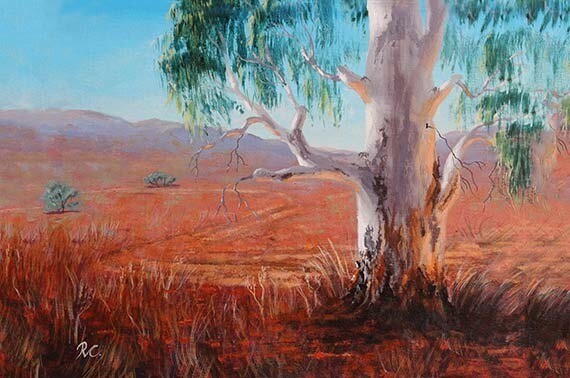 SOLD Country track ii - original painting on stretched canvas