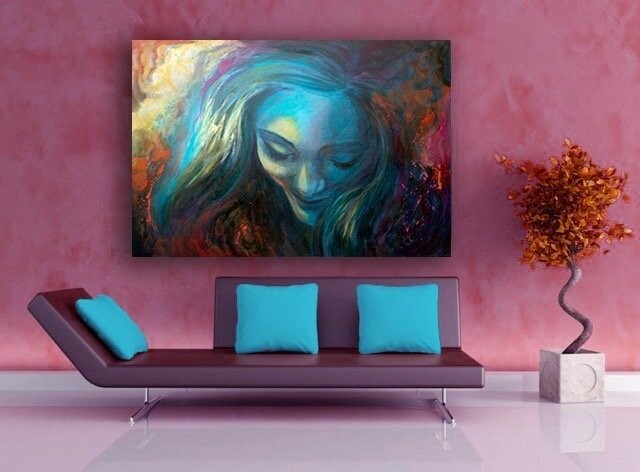Extra large figure painting - 'The Colour of Dreams ' - 150x100 cm ,SOLD