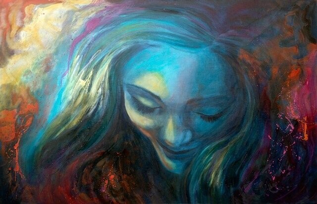 Extra large figure painting - &#39;The Colour of Dreams &#39; - 150x100 cm ,SOLD
