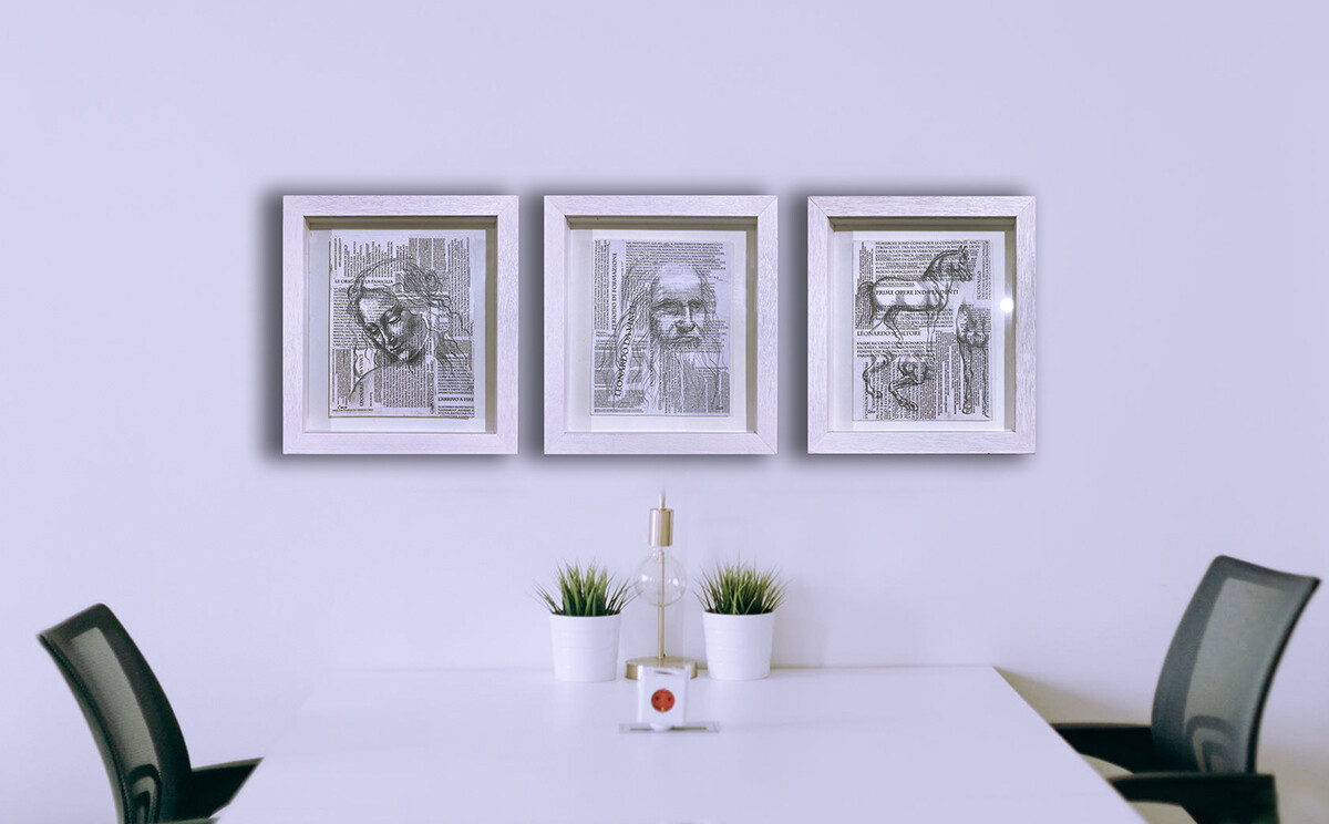 Three paintings in a suite