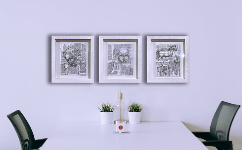 Three paintings in a suite