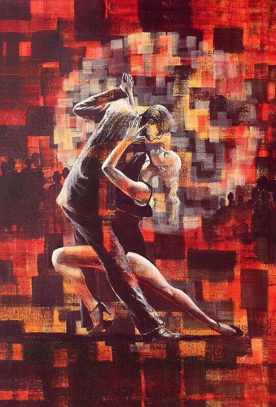 Hand-finished canvas print - El Tango, 60x40cm