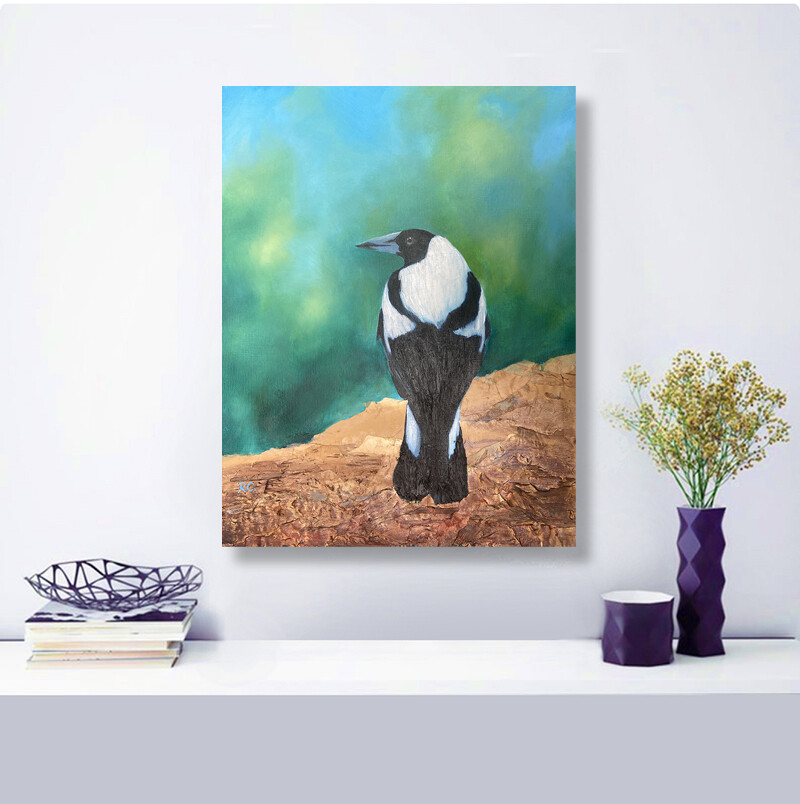 Magpie painting