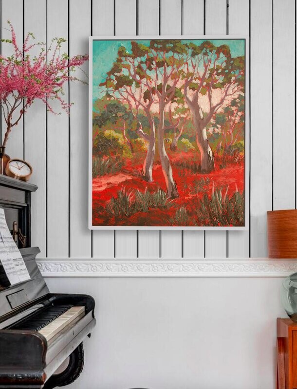 Hot Summer Day - original landscape painting on board