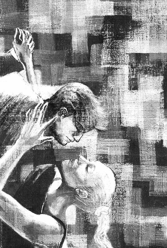 Artist dance print - 'El Tango'   - Black &amp; White or vibrant colours
