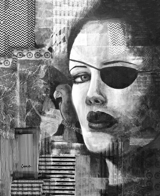 Monochromatic -Love on the High Seas  - hand-finished limited edition/100 canvas reproduction