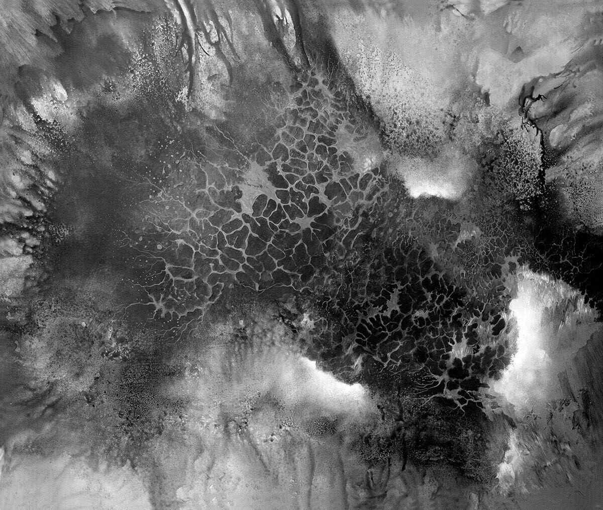 Black and white abstract artwork